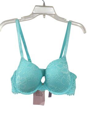 Savage x Fenty Lace Underwire Bra 38B Blue NEW with Defect